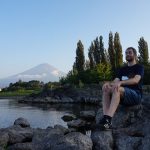 Lake Kawaguchi and Fuji in the background