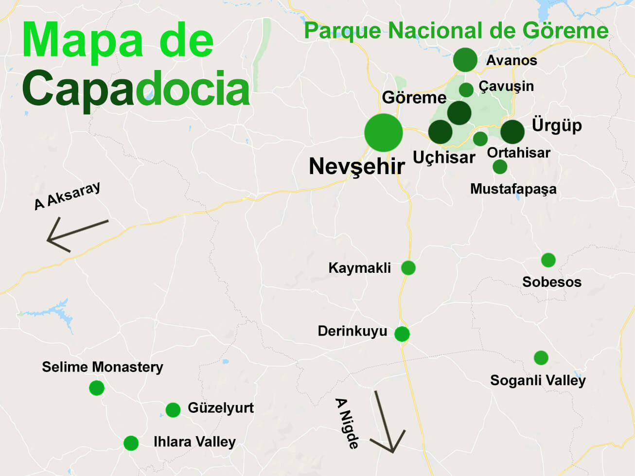 Cappadocia map