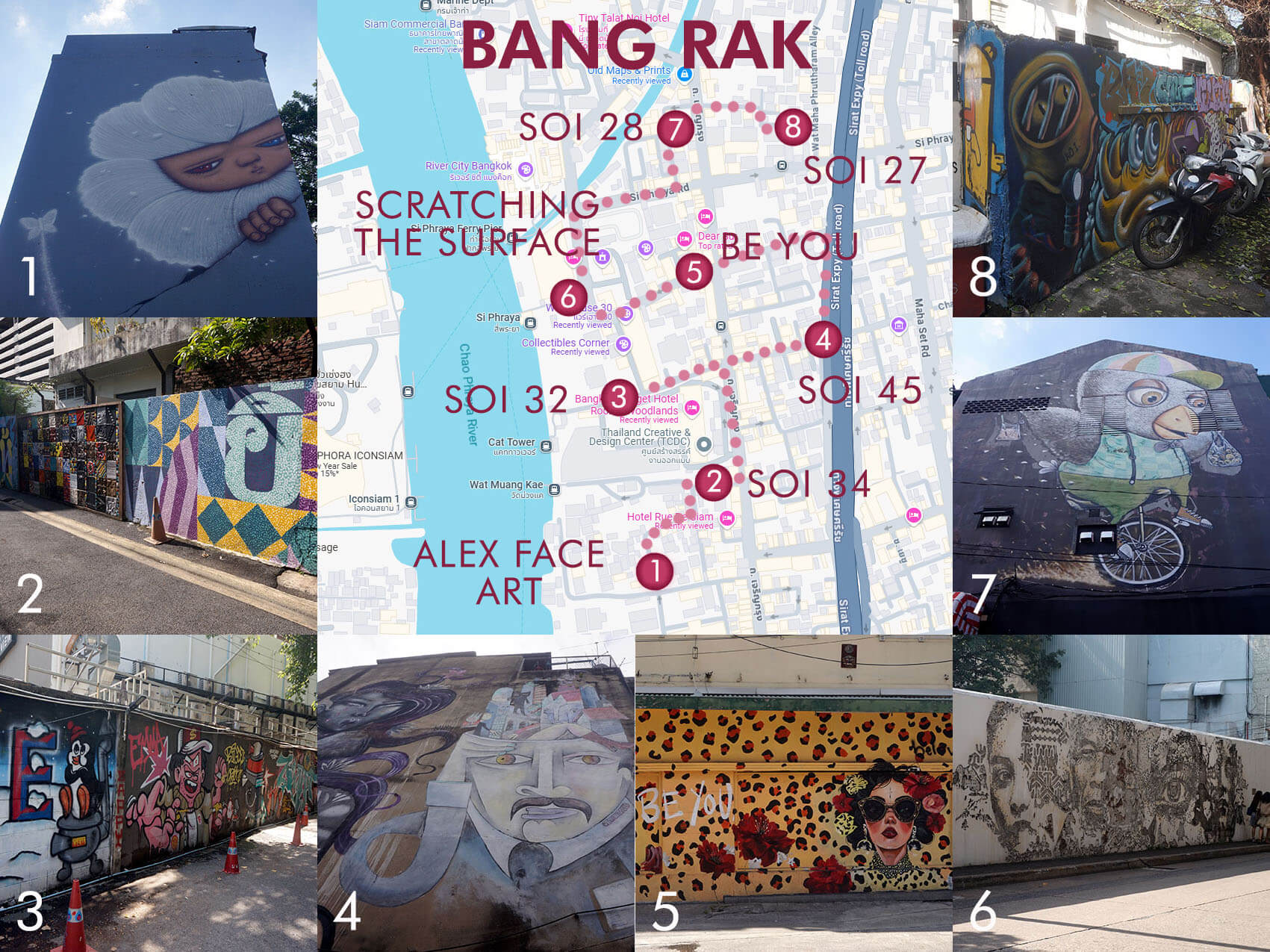 Bang Rak Street Art Map