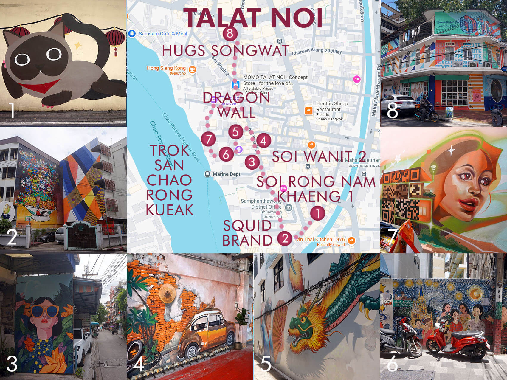 Talat Noi Street Art Map