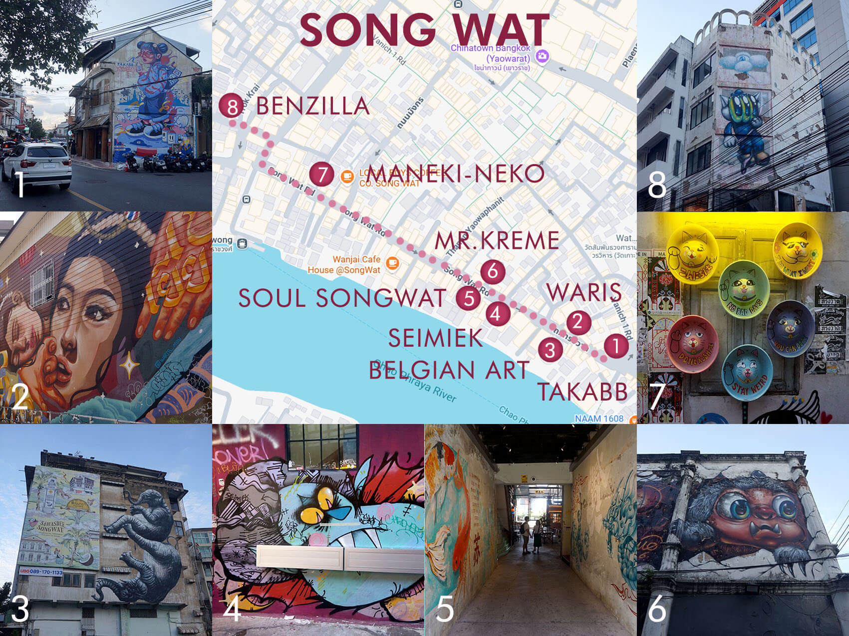 Song Wat Street Art Map